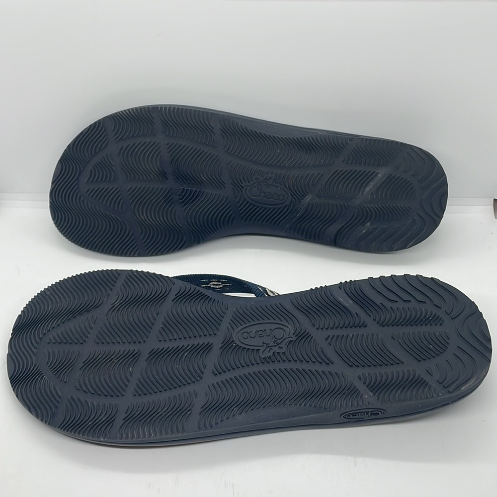 Chaco Women’s Classic Flip Flops Oculi Navy 12 - Picture 3 of 4